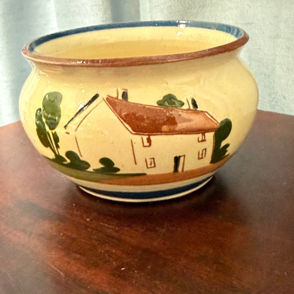 Vintage Small Pottery Bowl Motto Ware Cottage Ware England